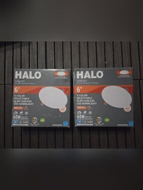 2 HALO 6" Slim Canless LED Downlights